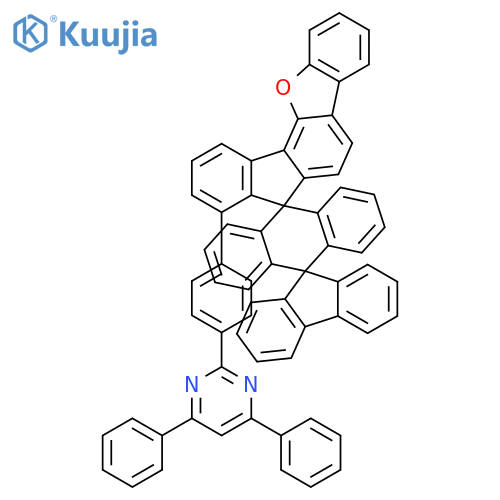 Pyrimidine, 2-(4-dispiro[7H-benzo[b]fluoreno[3,4-d]furan-7,9'(10'H)-anthracene-10',9''-[9H]fluoren]-8-ylphenyl)-4,6-diphenyl- structure