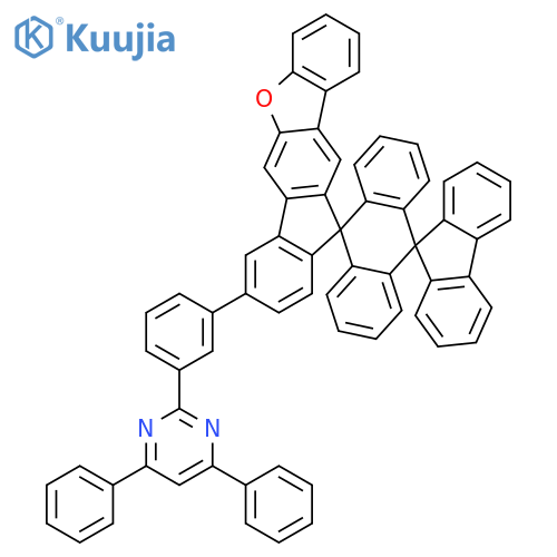Pyrimidine, 2-(3-dispiro[11H-benzo[b]fluoreno[2,3-d]furan-11,9'(10'H)-anthracene-10',9''-[9H]fluoren]-8-ylphenyl)-4,6-diphenyl- structure