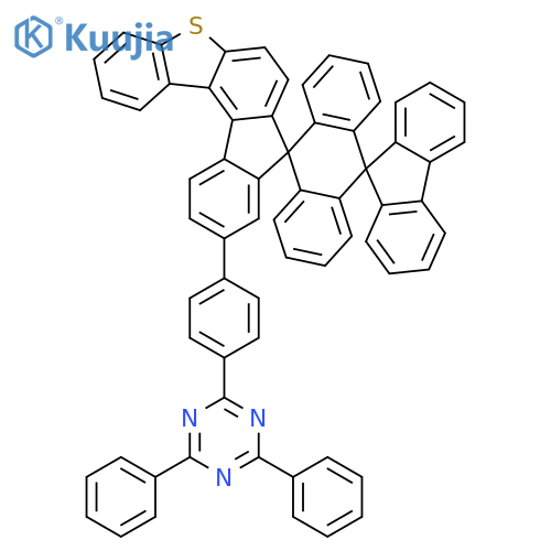 1,3,5-Triazine, 2-(4-dispiro[8H-benzo[b]fluoreno[4,3-d]thiophene-8,9'(10'H)-anthracene-10',9''-[9H]fluoren]-10-ylphenyl)-4,6-diphenyl- structure