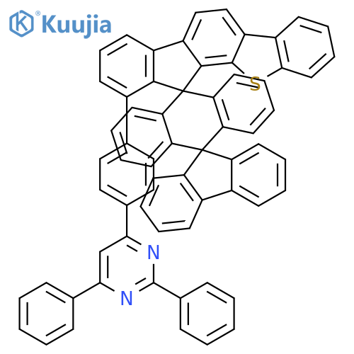Pyrimidine, 4-(4-dispiro[12H-benzo[b]fluoreno[2,1-d]thiophene-12,9'(10'H)-anthracene-10',9''-[9H]fluoren]-1-ylphenyl)-2,6-diphenyl- structure