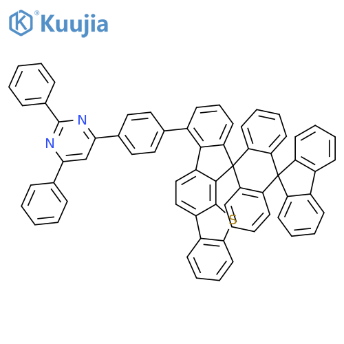 Pyrimidine, 4-(4-dispiro[12H-benzo[b]fluoreno[2,1-d]thiophene-12,9'(10'H)-anthracene-10',9''-[9H]fluoren]-4-ylphenyl)-2,6-diphenyl- structure