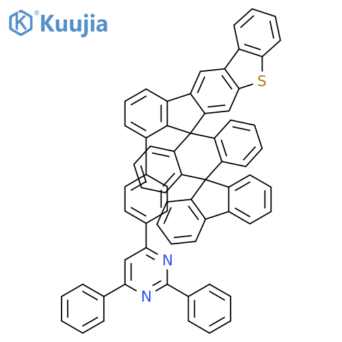 Pyrimidine, 4-(4-dispiro[7H-benzo[b]fluoreno[3,2-d]thiophene-7,9'(10'H)-anthracene-10',9''-[9H]fluoren]-8-ylphenyl)-2,6-diphenyl- structure