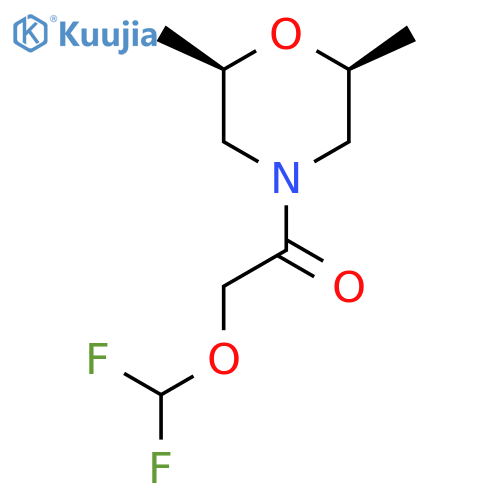 2-(difluoromethoxy)-1-[(2R,6S)-2,6-dimethylmorpholin-4-yl]ethan-1-one structure