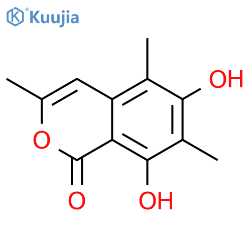 1H-2-Benzopyran-1-one,6,8-dihydroxy-3,5,7-trimethyl- structure