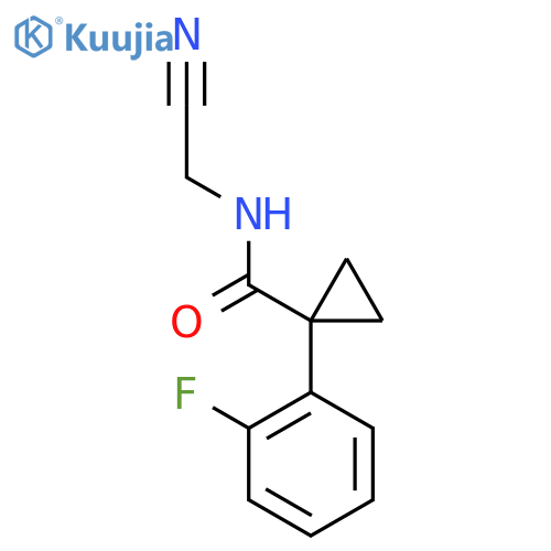 N-(cyanomethyl)-1-(2-fluorophenyl)cyclopropane-1-carboxamide structure
