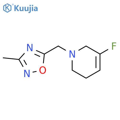 5-fluoro-1-[(3-methyl-1,2,4-oxadiazol-5-yl)methyl]-
1,2,3,6-tetrahydropyridine structure