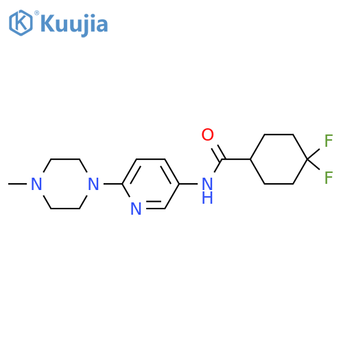 Cyclohexanecarboxamide, 4,4-difluoro-N-[6-(4-methyl-1-piperazinyl)-3-pyridinyl]- structure