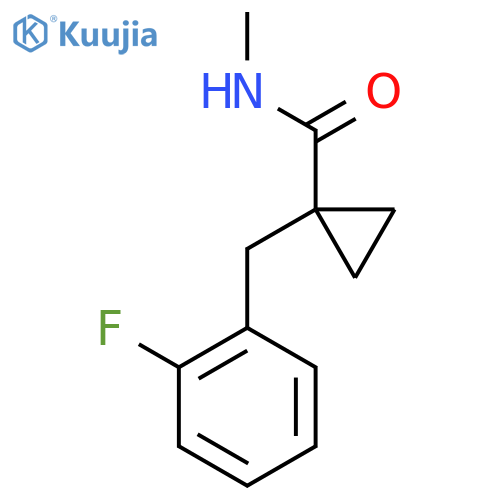 1-[(2-fluorophenyl)methyl]-N-methylcyclopropane-1-carboxamide structure