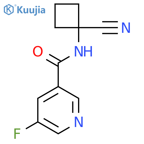 N-(1-cyanocyclobutyl)-5-fluoropyridine-3-carboxamide structure