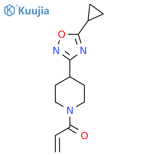1-4-(5-cyclopropyl-1,2,4-oxadiazol-3-yl)piperidin-1-ylprop-2-en-1-one structure