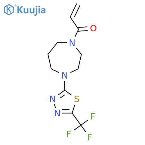 1-{4-[5-(Trifluoromethyl)-1,3,4-thiadiazol-2-yl]-1,4-diazepan-1-yl}prop-2-en-1-one structure