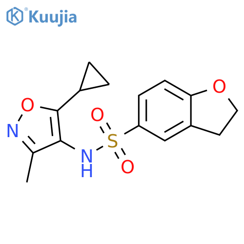 N-(5-cyclopropyl-3-methyl-1,2-oxazol-4-yl)-2,3-dihydro-1-benzofuran-5-sulfonamide structure