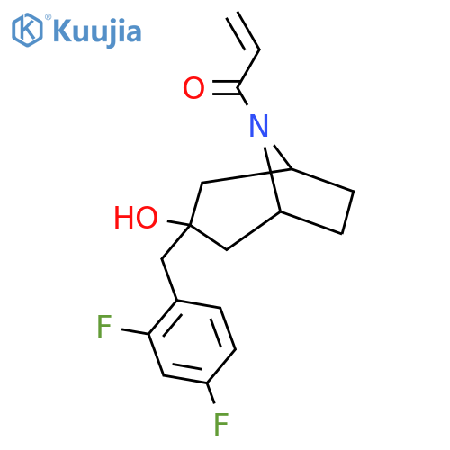 1-{3-[(2,4-Difluorophenyl)methyl]-3-hydroxy-8-azabicyclo[3.2.1]octan-8-yl}prop-2-en-1-one structure