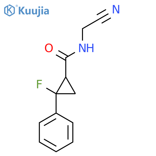 N-(cyanomethyl)-2-fluoro-2-phenylcyclopropane-1-carboxamide structure
