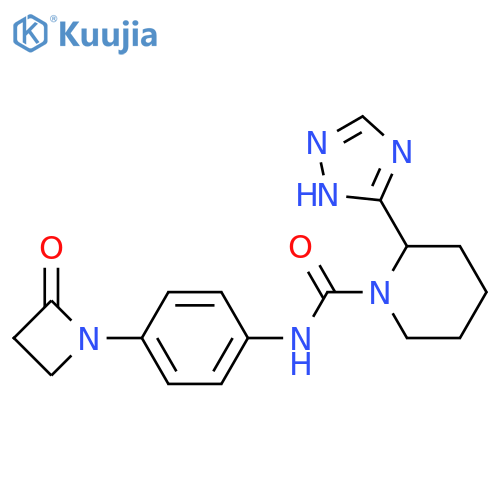 n-[4-(2-Oxoazetidin-1-yl)phenyl]-2-(1h-1,2,4-triazol-3-yl)piperidine-1-carboxamide structure