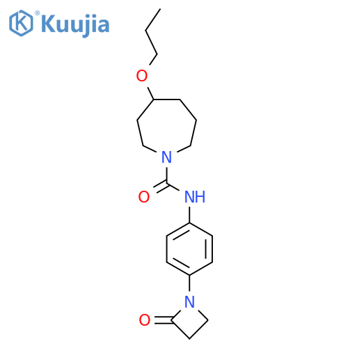 N-[4-(2-oxoazetidin-1-yl)phenyl]-4-propoxyazepane-1-carboxamide structure