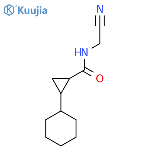 N-(cyanomethyl)-2-cyclohexylcyclopropane-1-carboxamide structure