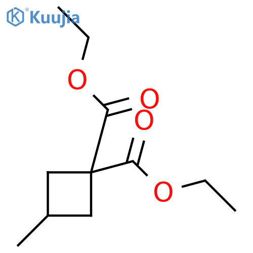 1,1-diethyl 3-methylcyclobutane-1,1-dicarboxylate structure
