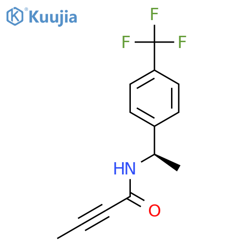 N-[(1R)-1-[4-(trifluoromethyl)phenyl]ethyl]but-2-ynamide structure