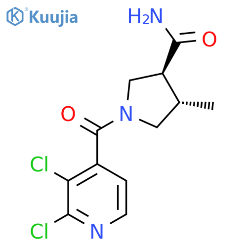 (3S,4S)-1-(2,3-dichloropyridine-4-carbonyl)-4-methylpyrrolidine-3-carboxamide structure
