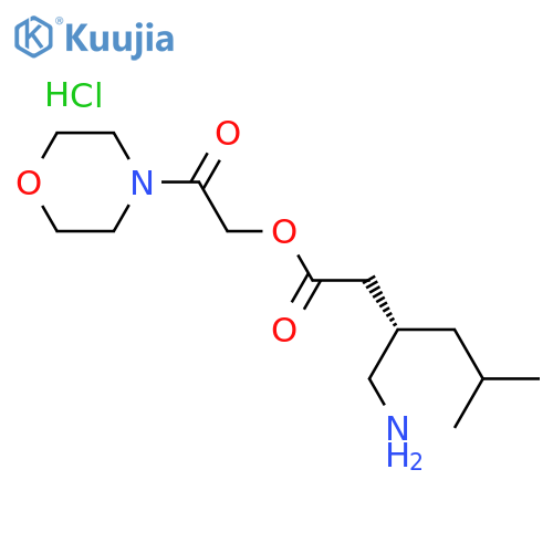 2-(morpholin-4-yl)-2-oxoethyl (3S)-3-(aminomethyl)-5-methylhexanoate hydrochloride structure
