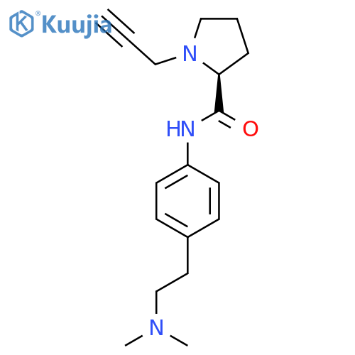 (2S)-N-{4-[2-(dimethylamino)ethyl]phenyl}-1-(prop-2-yn-1-yl)pyrrolidine-2-carboxamide structure