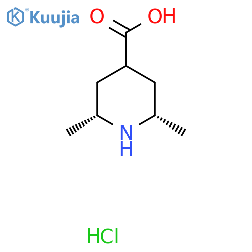 (2R,4r,6S)-2,6-dimethylpiperidine-4-carboxylic acid hydrochloride structure