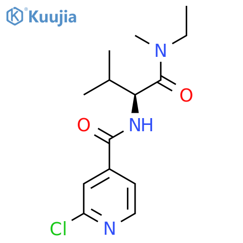 (2S)-2-[(2-chloropyridin-4-yl)formamido]-N-ethyl-N,3-dimethylbutanamide structure