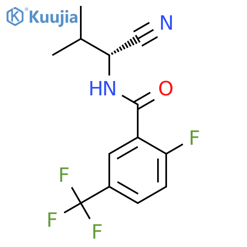 N-[(1R)-1-cyano-2-methylpropyl]-2-fluoro-5-(trifluoromethyl)benzamide structure