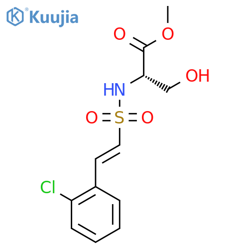 methyl (2S)-2-2-(2-chlorophenyl)ethenesulfonamido-3-hydroxypropanoate structure