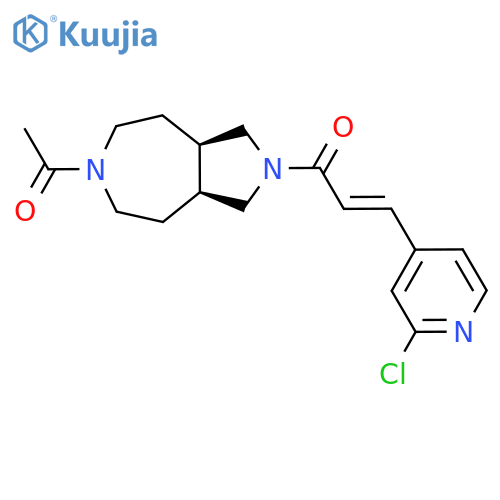 1-[(3aR,8aS)-6-acetyl-decahydropyrrolo[3,4-d]azepin-2-yl]-3-(2-chloropyridin-4-yl)prop-2-en-1-one structure