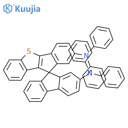 Spiro[10H-benz[b]indeno[2,1-d]thiophene-10,9'-[9H]fluorene]-2,2'-diamine, N2,N2,N2',N2'-tetraphenyl- structure