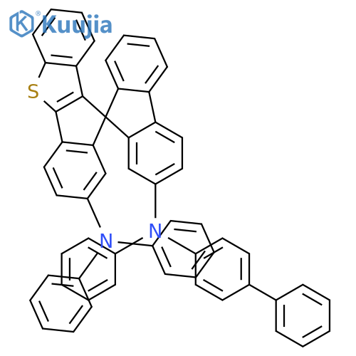 Spiro[10H-benz[b]indeno[2,1-d]thiophene-10,9'-[9H]fluorene]-2,2'-diamine, N2'-[1,1'-biphenyl]-4-yl-N2,N2,N2'-triphenyl- structure