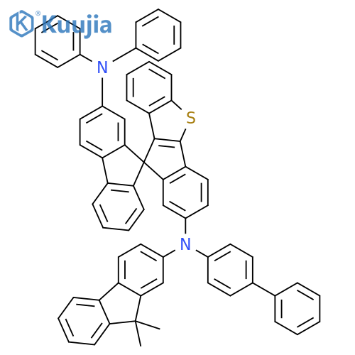 Spiro[10H-benz[b]indeno[2,1-d]thiophene-10,9'-[9H]fluorene]-2,2'-diamine, N2-[1,1'-biphenyl]-4-yl-N2-(9,9-dimethyl-9H-fluoren-2-yl)-N2',N2'-diphenyl- structure