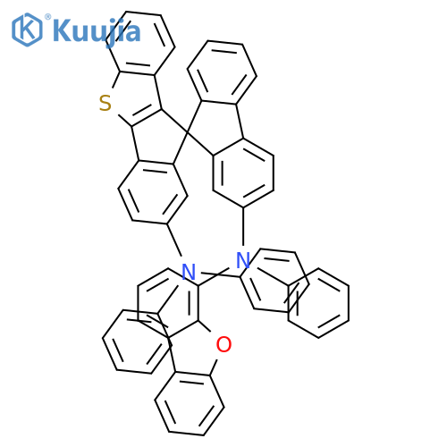 Spiro[10H-benz[b]indeno[2,1-d]thiophene-10,9'-[9H]fluorene]-2,2'-diamine, N2'-4-dibenzofuranyl-N2,N2,N2'-triphenyl- structure