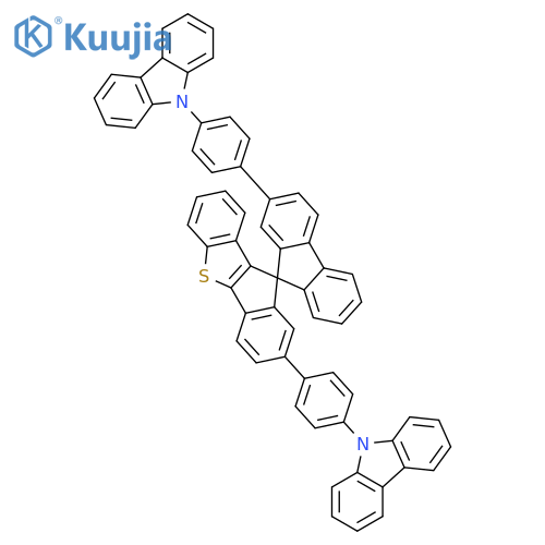 9H-Carbazole, 9,9'-(spiro[10H-benz[b]indeno[2,1-d]thiophene-10,9'-[9H]fluorene]-2,2'-diyldi-4,1-phenylene)bis- structure