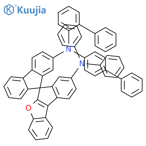 Spiro[6H-benz[b]indeno[1,2-d]furan-6,9'-[9H]fluorene]-2',8-diamine, N2'-[1,1'-biphenyl]-2-yl-N2'-[1,1'-biphenyl]-4-yl-N8,N8-diphenyl- structure