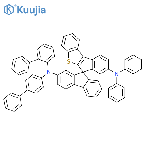 Spiro[6H-benz[b]indeno[1,2-d]thiophene-6,9'-[9H]fluorene]-2',8-diamine, N2'-[1,1'-biphenyl]-2-yl-N2'-[1,1'-biphenyl]-4-yl-N8,N8-diphenyl- structure