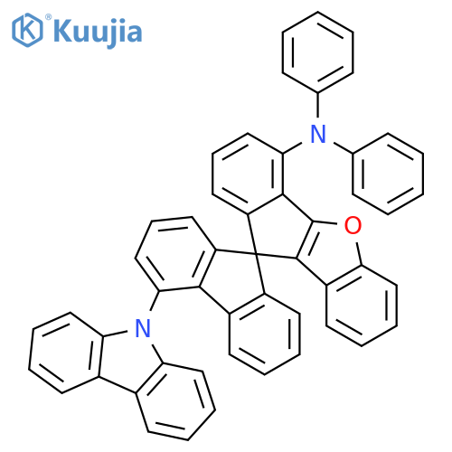 Spiro[10H-benz[b]indeno[2,1-d]furan-10,9'-[9H]fluoren]-4-amine, 4'-(9H-carbazol-9-yl)-N,N-diphenyl- structure
