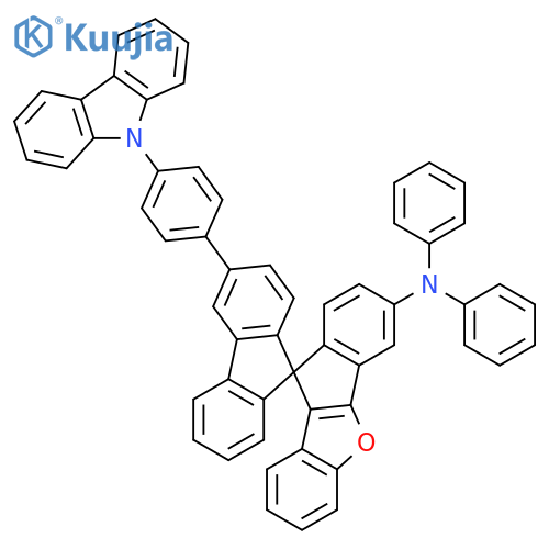 Spiro[10H-benz[b]indeno[2,1-d]furan-10,9'-[9H]fluoren]-3-amine, 3'-[4-(9H-carbazol-9-yl)phenyl]-N,N-diphenyl- structure