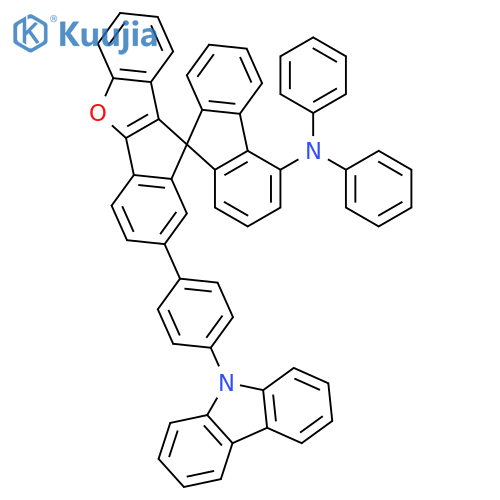Spiro[10H-benz[b]indeno[2,1-d]furan-10,9'-[9H]fluoren]-4'-amine, 2-[4-(9H-carbazol-9-yl)phenyl]-N,N-diphenyl- structure