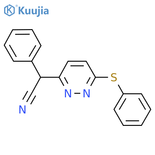2-Phenyl-2-6-(phenylsulfanyl)-3-pyridazinylacetonitrile structure
