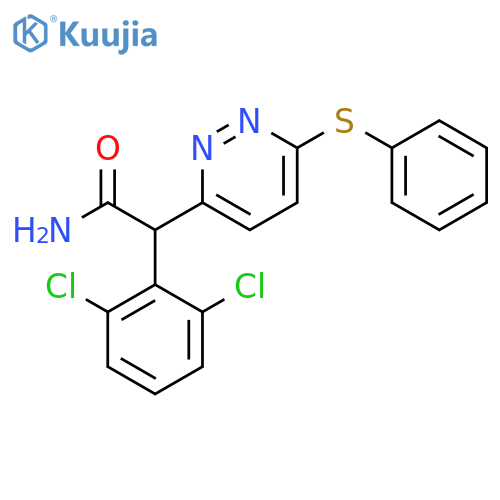 2-(2,6-Dichlorophenyl)-2-(6-phenylsulfanylpyridazin-3-yl)acetamide structure