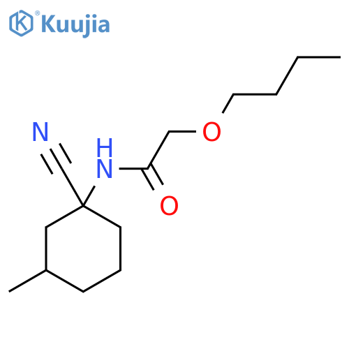 2-butoxy-N-(1-cyano-3-methylcyclohexyl)acetamide structure