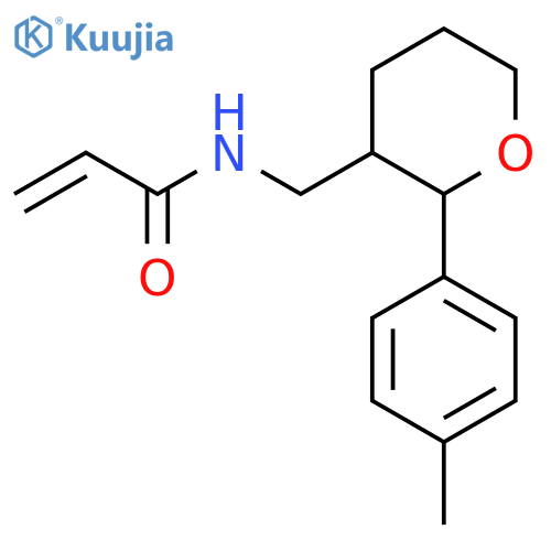 N-{[2-(4-methylphenyl)oxan-3-yl]methyl}prop-2-enamide structure
