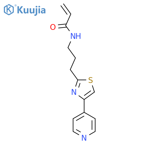 N-{3-4-(pyridin-4-yl)-1,3-thiazol-2-ylpropyl}prop-2-enamide structure