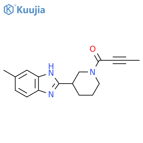 1-[3-(5-methyl-1H-1,3-benzodiazol-2-yl)piperidin-1-yl]but-2-yn-1-one structure