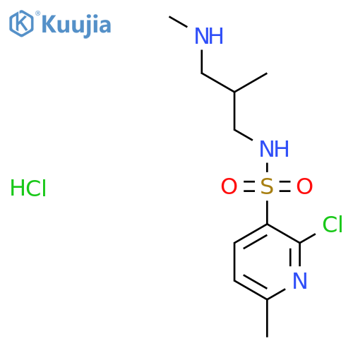 2-chloro-6-methyl-N-2-methyl-3-(methylamino)propylpyridine-3-sulfonamide hydrochloride structure