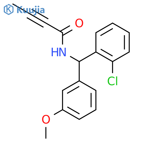 N-[(2-chlorophenyl)(3-methoxyphenyl)methyl]but-2-ynamide structure