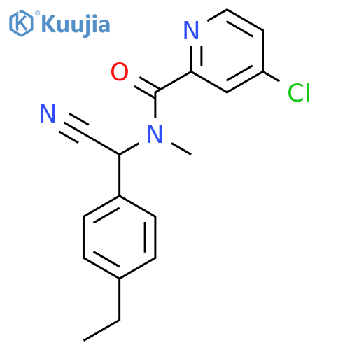 4-chloro-N-[cyano(4-ethylphenyl)methyl]-N-methylpyridine-2-carboxamide structure